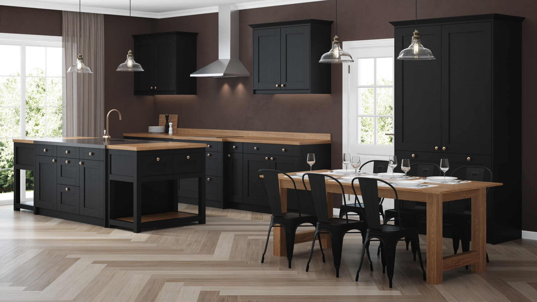 Onyx Black Shaker Cabinets